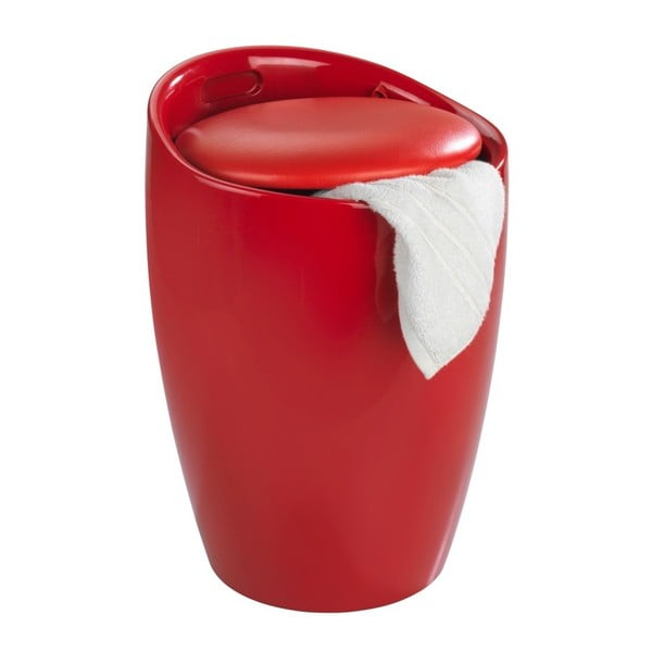 Crvena košara za rublje i stolica u jednom Wenko Candy, 20 l