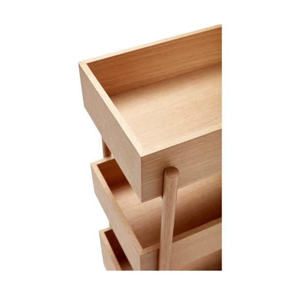 Pomoćni stol od punog hrasta u prirodnoj boji 34x43 cm Stack – Hübsch-image-3