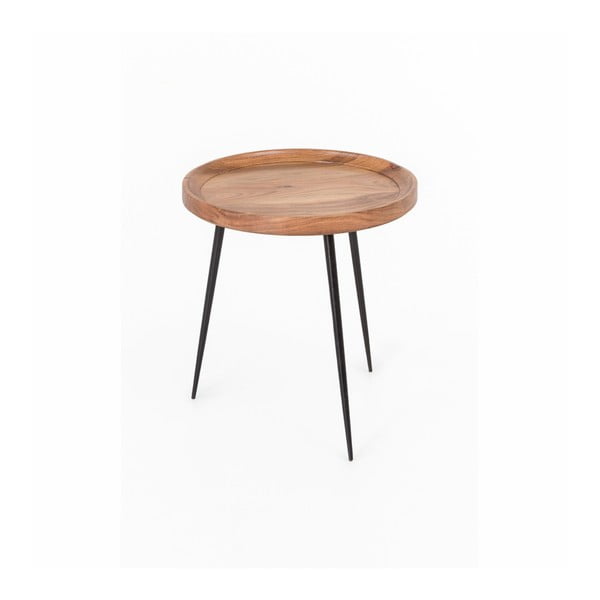 Pomoćni stol od bagremovog drveta WOOX LIVING Nela, ⌀ 46 cm