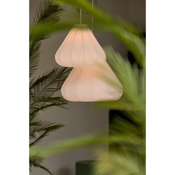 Krem viseća svjetiljka s papirnim sjenilom ø 10 cm Sarella – Light & Living-image-1