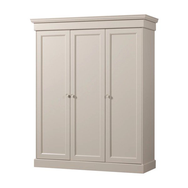 Sivo-bež ormar od masivnog bora 171x212x63 cm Olivia – WOOOD