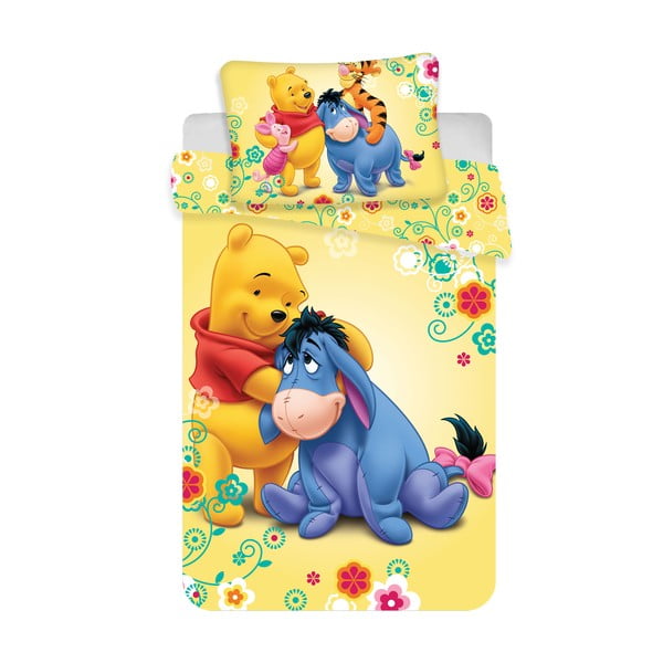 Pamučna dječja posteljina za dječji krevetić 100x135 cm Winnie-the-Pooh – Jerry Fabrics