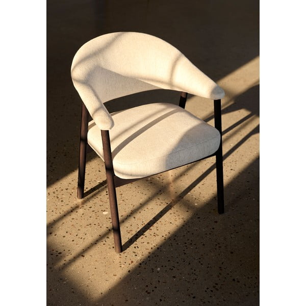 Krem blagovaonske stolice u setu s naslonima za ruke 2 kom od punog hrasta Elk – Unique Furniture-image-2