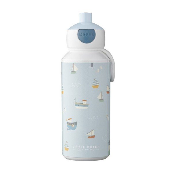 Bijela/svijetlo plava dječja boca 400 ml Sailors bay – Mepal