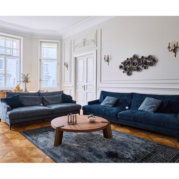 Plavi vunen tepih 100x180 cm Difida – Agnella-image-1