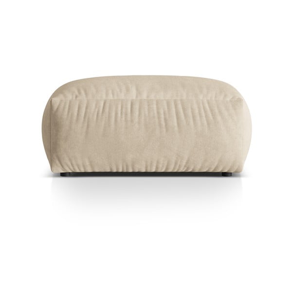 Bež baršunast modularni tabure Martina – Micadoni 