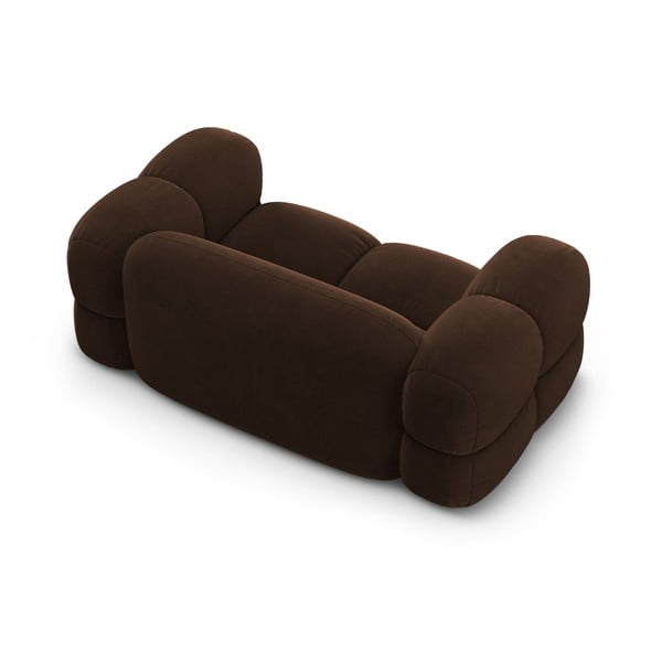Tamno smeđa baršunasti sofa 180 cm Loretto – Cosmopolitan Design-image-4