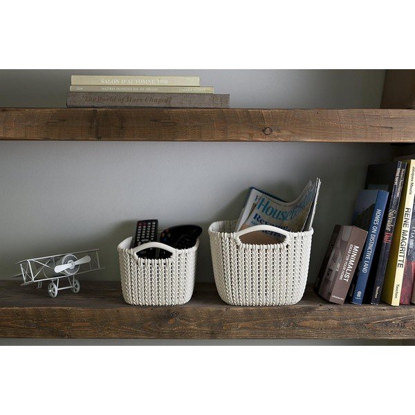 Bijela košara za odlaganje Curver Knit, 3 l-image-1