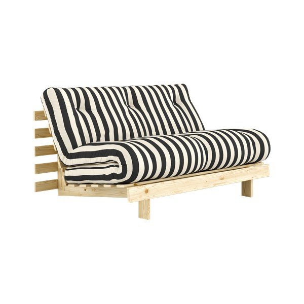Crno-bijela sklopiva sofa 140 cm Roots – Karup