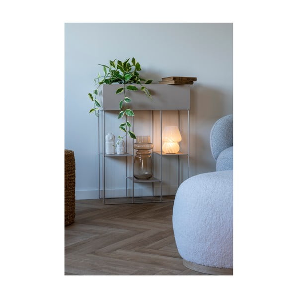 Bijela LED stolna lampa sa staklenim sjenilom (visina 19,5 cm) Alton – House Nordic-image-3