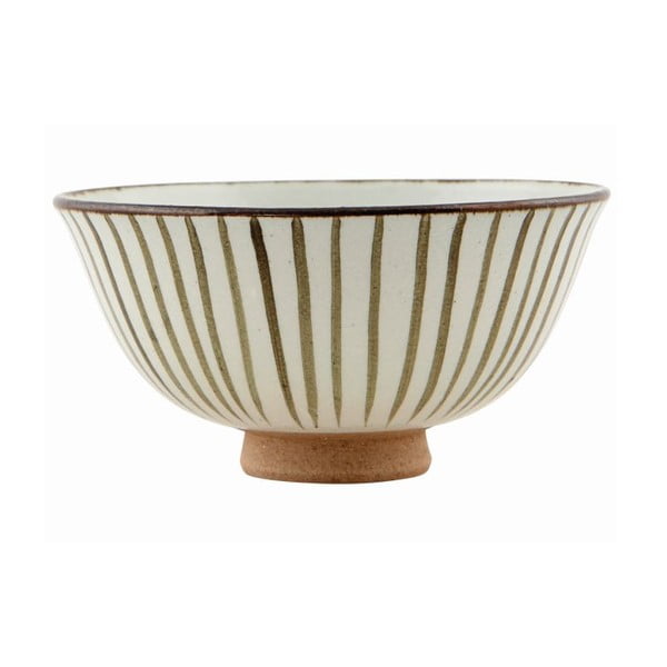 Ručno oslikana zdjela Stripes Brown, 12x6 cm