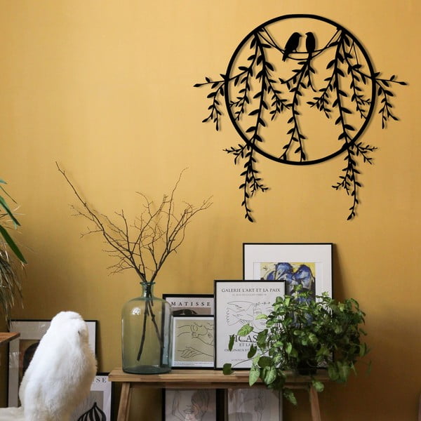 Metalni zidni ukras 45x44 cm Lovebirds - Wallity-image-4