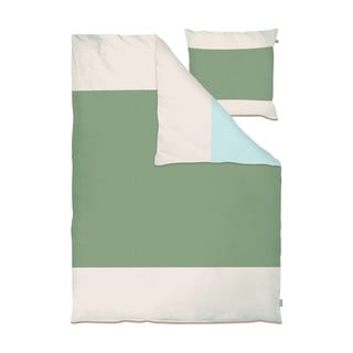Kaki zelena posteljina za krevet za jednu osobu/za produženi krevet od pamučnog perkala 140x220 cm Colore – Mette Ditmer Denmark
