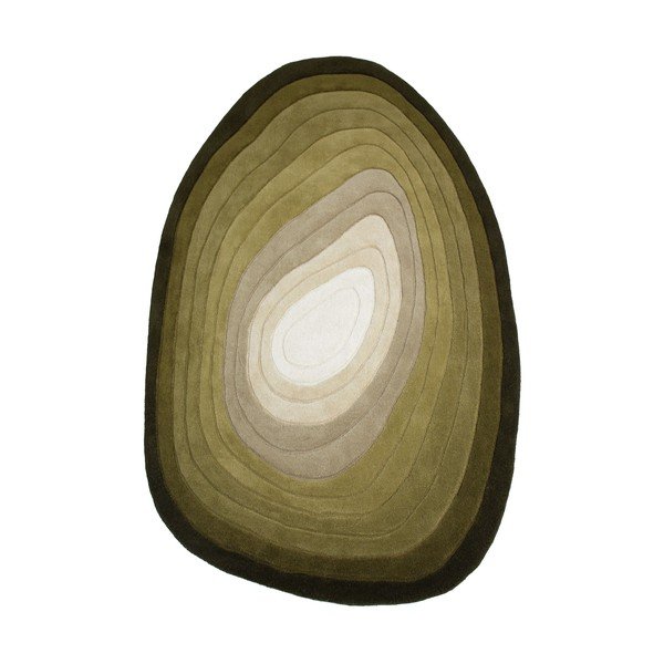 Zeleni ručno rađen vunen tepih 200x290 cm Puddle Ombre  – Flair Rugs