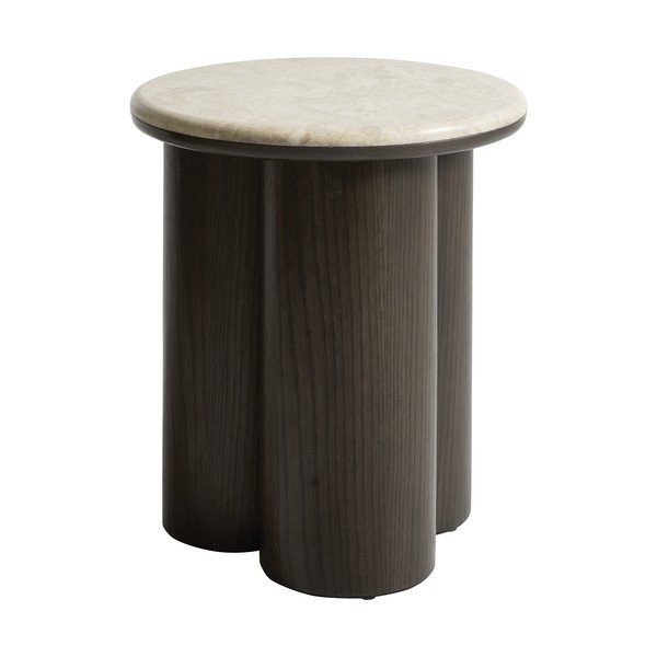 Okrugao pomoćni stol s mramornom pločom ø 45 cm Piazze – Unique Furniture