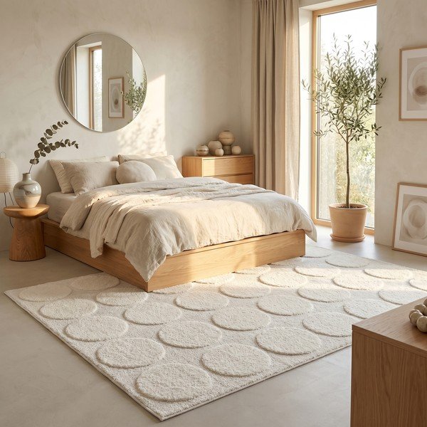 Krem tepih 120x170 cm Bubble – ESTE-image-1
