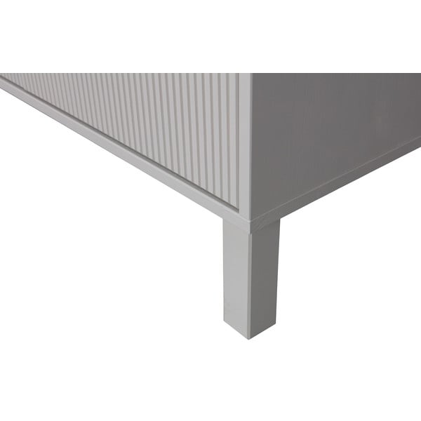 Svijetlo siva niska komoda od masivnog bora 94x91 cm Madu – WOOOD-image-4