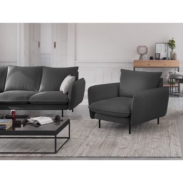 Tamno siva fotelja Cosmopolitan Design Vienna-image-1