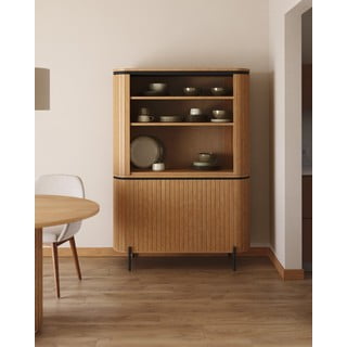 Regal za knjige od drva manga u prirodnoj boji 120x170 cm Licia - Kave Home