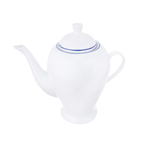 Bijeli porculanski čajnik s poklopcem Orion Blue Line, 1,2 l