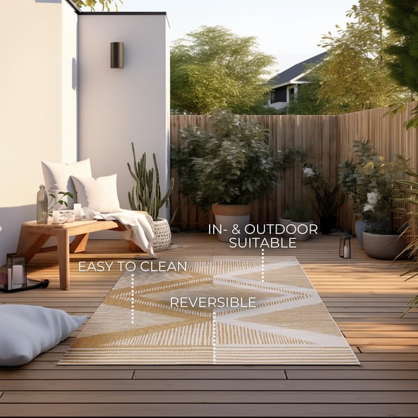 Oker žuti/krem vanjski tepih 160x230 cm Gemini – Elle Decoration-image-4