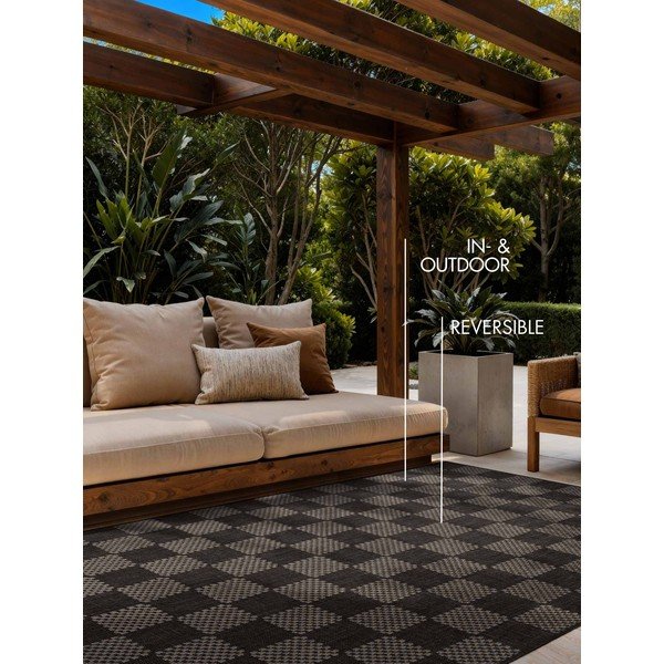 Crni/krem unutarnji i vanjski tepih 200x300 cm Haringey Dorothy – Ted Baker-image-2