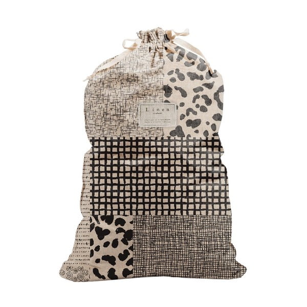 Lanena torba za rublje Really Nice Things Bag Leopard, visina 75 cm