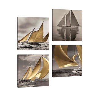 Ukrasna višedijelna slika Boats, 33 x 33 cm