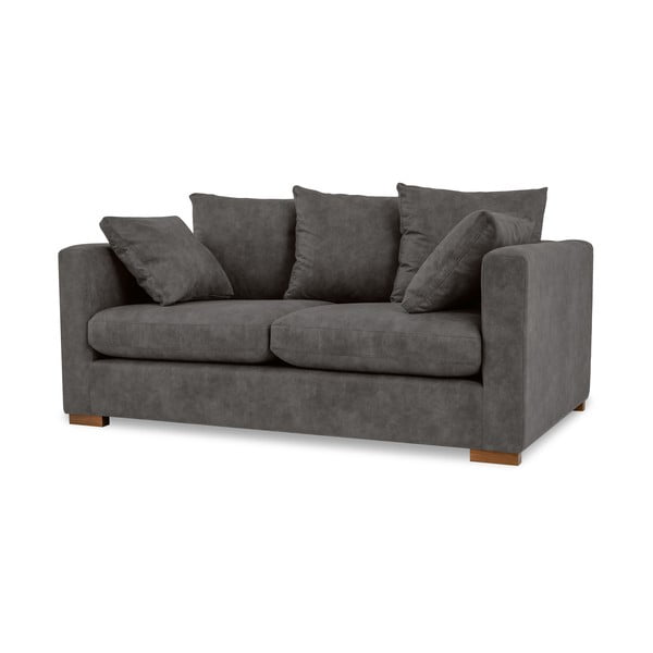 Antracitno siva sofa od imitacije kože 175 cm Hamburg – Scandic-image-2