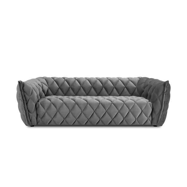 Svijetlo siva baršunasti sofa 228 cm Flandrin – Interieurs 86