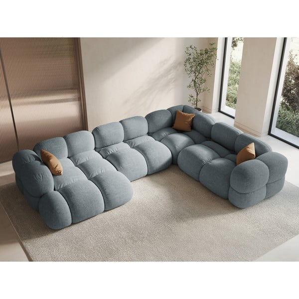 Svijetlo plava kutna garnitura (s desnim kutom/u obliku slova "U") Loretto – Cosmopolitan Design-image-1