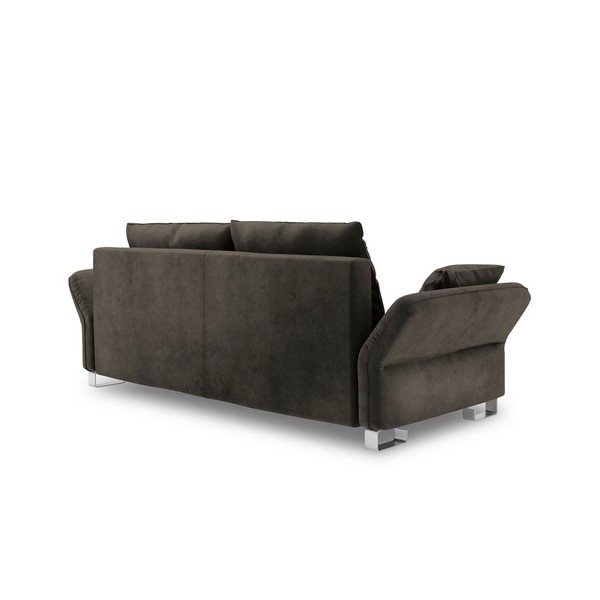 Tamnosmeđi trosjed na razvlačenje s baršunastim pokrivačem Windsor &amp; Co Sofas Pyxis-image-3