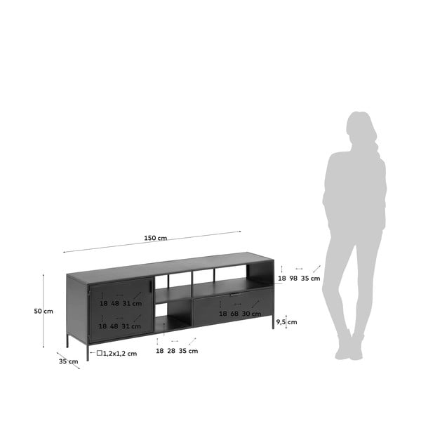 Crna TV komoda Kave Home Shantay-image-4