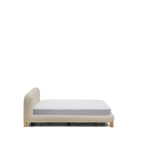 Bež tapecirani bračni krevet bez podnice 180x200 cm Odina – Kave Home-image-4