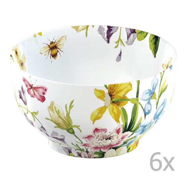 Set od 6 engleskih vrtnih cvjetnih zdjela