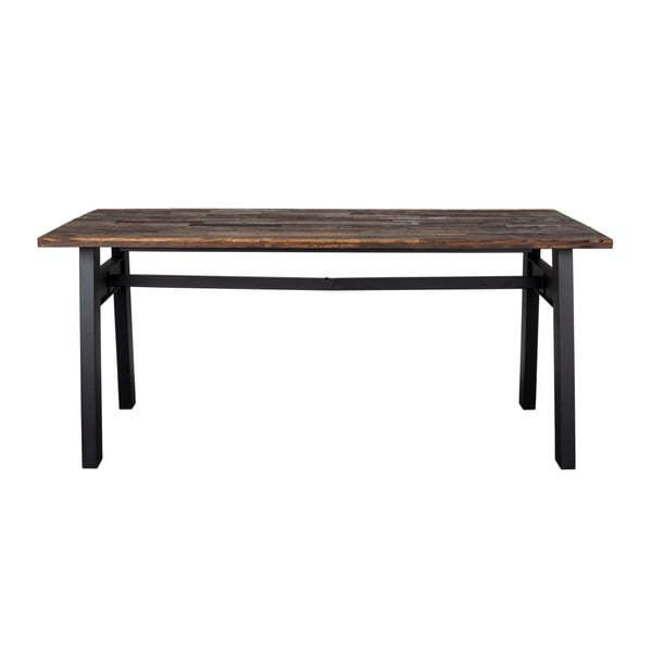 Blagovaonski stol s crnim čeličnim nogama Dutchbone Alagon Era, 200 x 91 cm