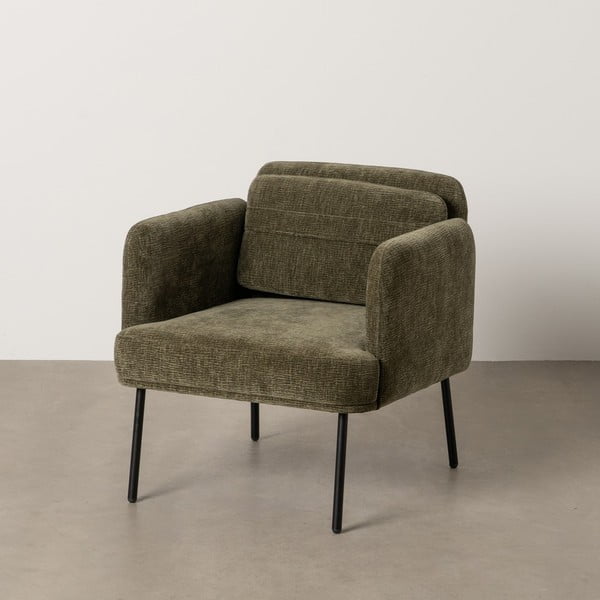 Zelena fotelja od šenila Bind – Ixia-image-2