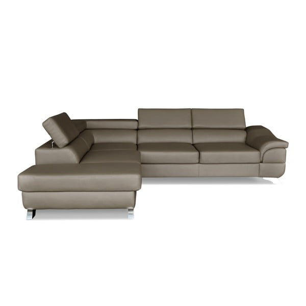Sivo-smeđi kutni kauč na razvlačenje Windsor &amp; Co. Sofe Omnikron, lijevi kut