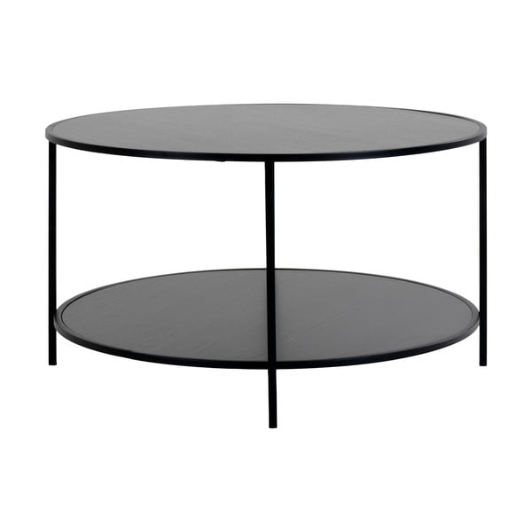 Crni okrugao stolić za kavu s crnom pločom stola ø 80 cm Vita – House Nordic