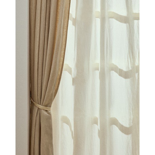 Bež pamučna zavjesa 140x270 cm Nolira – Kave Home-image-1