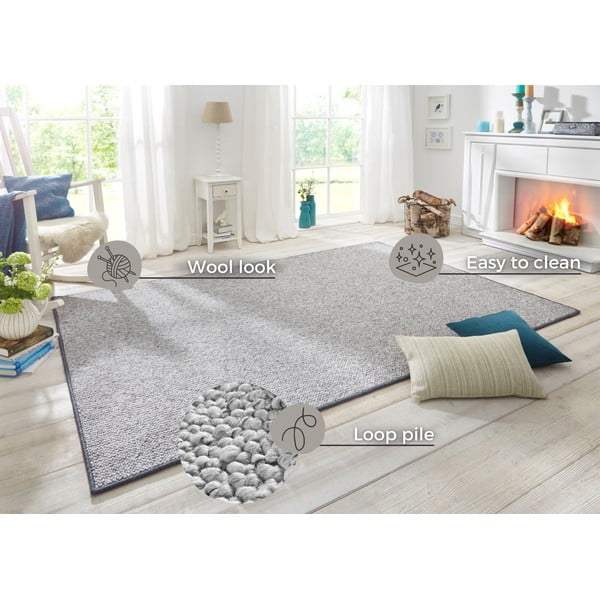 Sivi tepih 60x90 cm Wolly – BT Carpet-image-4