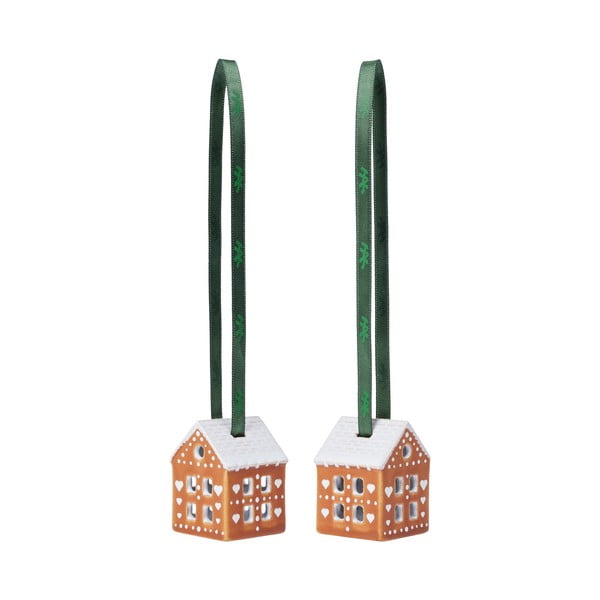 Keramički ukrasi za božićno drvce u setu 2 kom 5 cm Gingerbread – Kähler Design