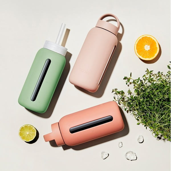 Silikonska slamka sa četkom za čišćenje/s poklopcem Milk Coffee – Muuki-image-2