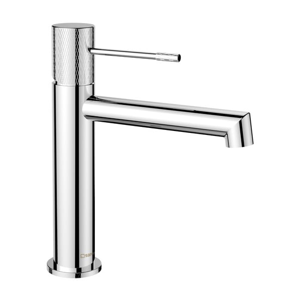 Stojeća slavina za umivaonik u sjajno srebrnoj boji Solaris – Sapho