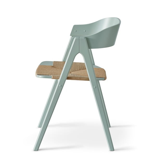 Svjetlozelena blagovaonska stolica od bukovog drveta sa sjedištem od ratana Findahl by Hammel Mette-image-3