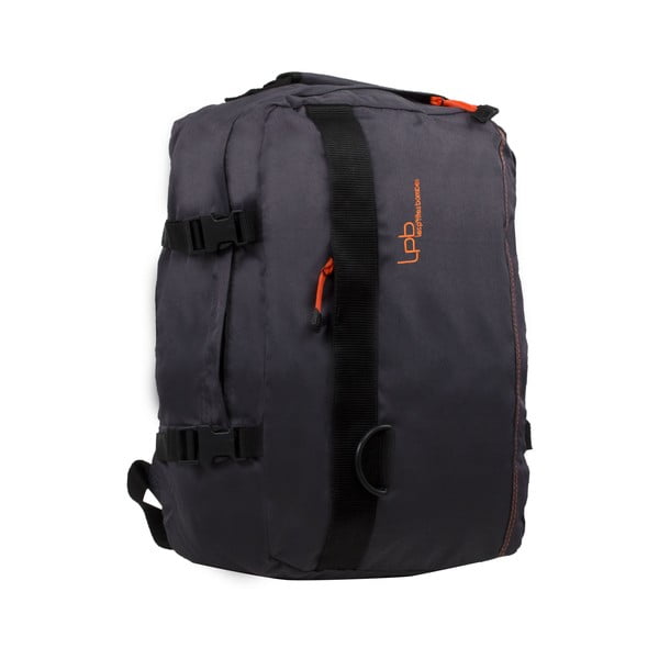 Tamnosivi ruksak s narančastim detaljima LPB Catane, 23 l