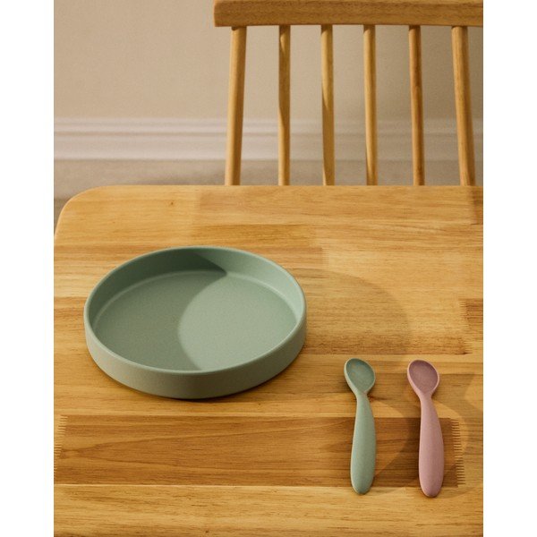 Ružičaste/tirkizne plastične/silikonske dječje žlice u setu 2 kom Lili – Kave Home-image-3