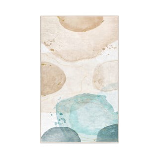 Krem/tirkizni perivi tepih 80x150 cm Puddle – Mila Home