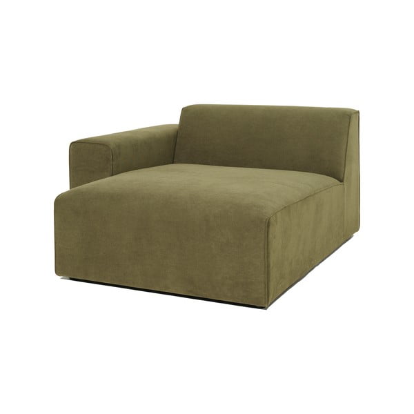 Kaki zeleni baršunasti element za kauč Scandic Sting, lijevi kut-image-2