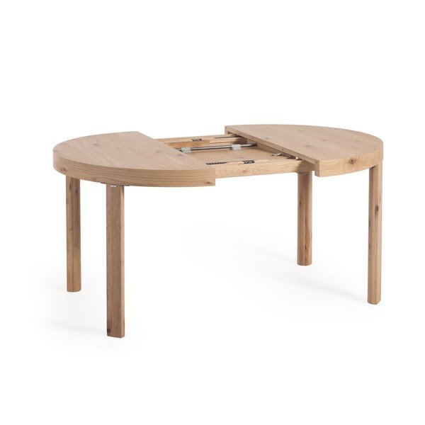 Okrugao proširiv blagovaonski stol s dodatnom pločom u dekoru hrasta ø 120 cm Colleen – Kave Home-image-3